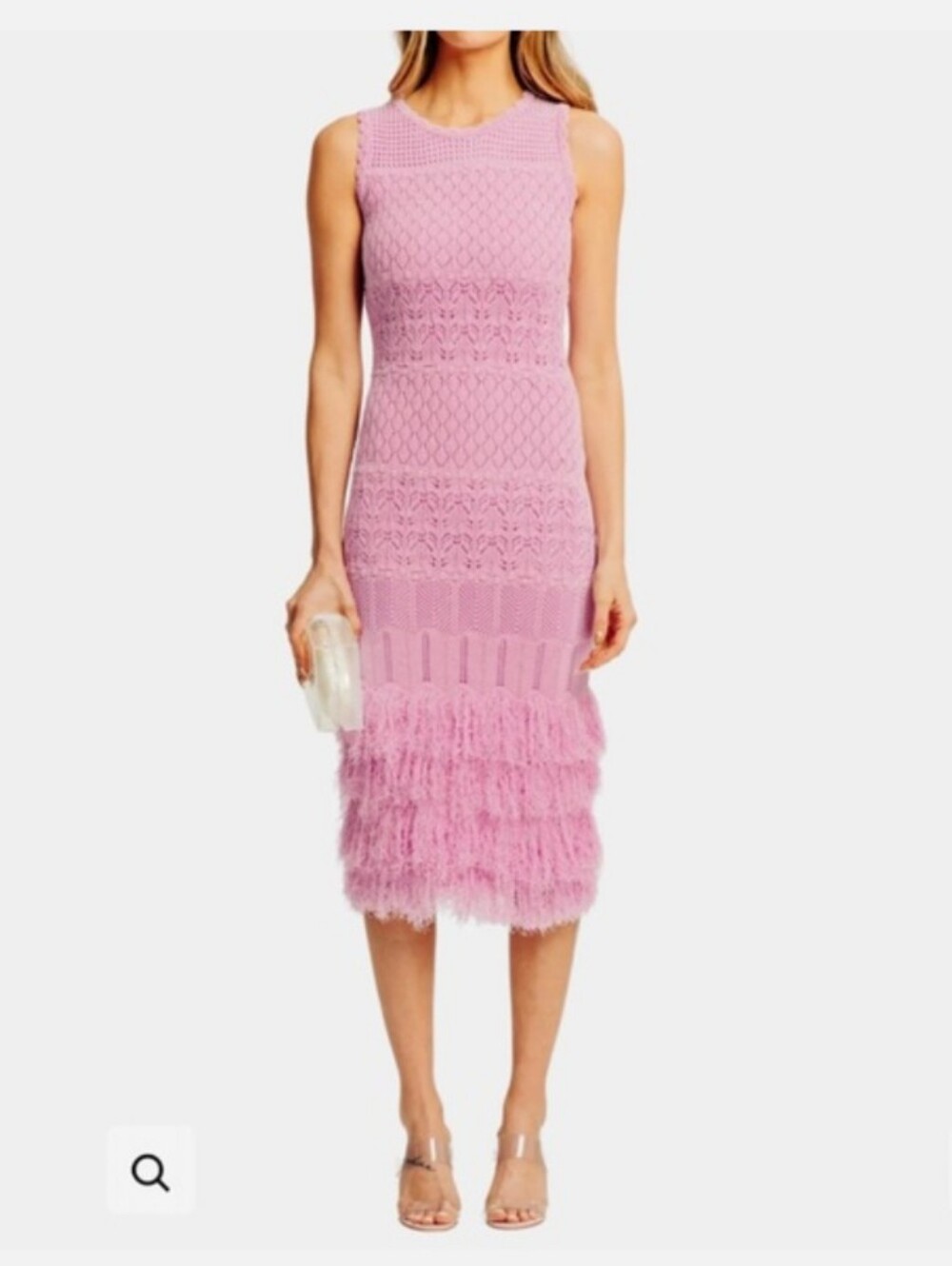 Ronny Kobo Ryan crochet lilac Dress Size m NWT
